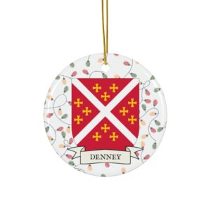 Denney Family Coat of Arms Christmas Tree Ornament