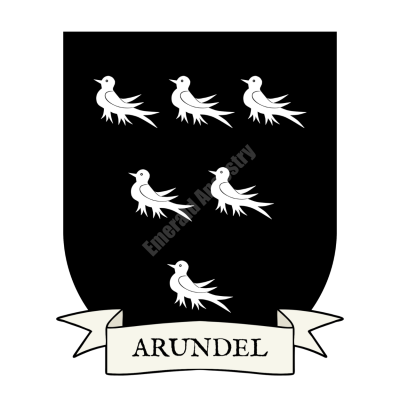 Arundel Family Coat of Arms Shield