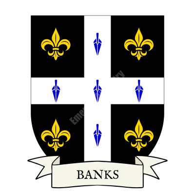 Banks Family Coat of Arms Shield