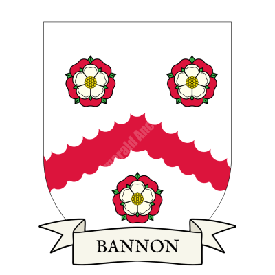 Bannon Family Coat of Arms Shield