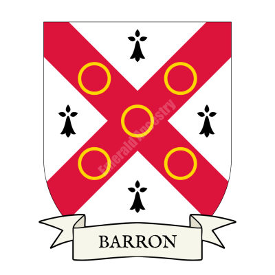 Barron Family Coat of Arms Shield