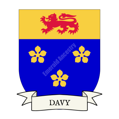 Davy Family Coat of Arms Shield