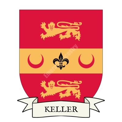 Keller Family Coat of Arms Shield