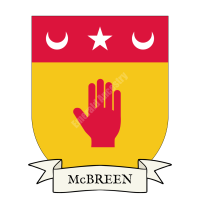 McBreen Family Coat of Arms Shield