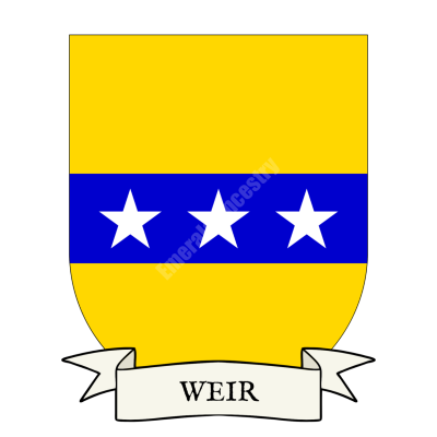 Weir family Coat of Arms Shield