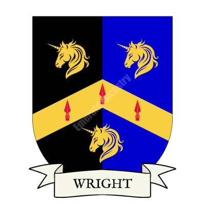 Wright Family Coat of Arms Shield